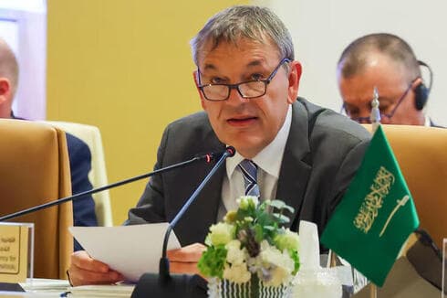 El jefe de la UNRWA, Philip Lazzarini, en Riad. 