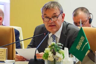 El jefe de la UNRWA, Philip Lazzarini, en Riad. 
