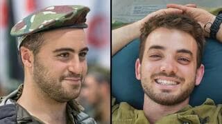 Derecha: El capitán Yogev Pazi y el sargento Noam Eitan z"l. 