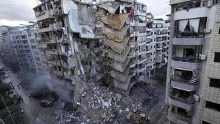 Destrucción en el barrio Dahiya de Beirut. 
