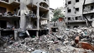 Destrucción en Beirut. 