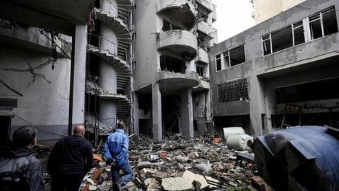 Secuelas del ataque en Beirut. 