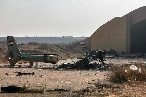Aviones destruidos en el aeropuerto de Al-Mezzeh en Damasco, tras ataques de las FDI. 