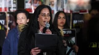 Einav Tsengawker, madre de Matan, voz potente de los familiares de rehenes. 