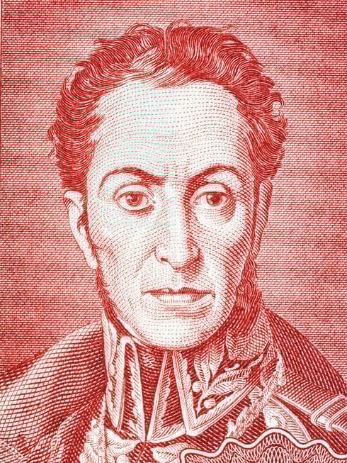 Retrato de Simón Bolívar. 