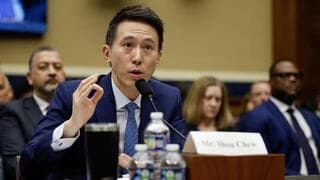 El CEO de TikTok, Xu Zi Chu, en una audiencia en el Congreso. 