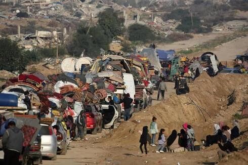 El regreso de los palestinos al norte de Gaza. 