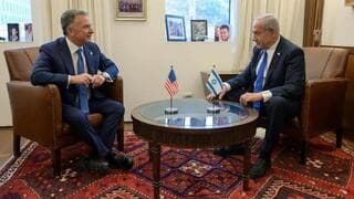 Benjamín Netanyahu en reunión con Steve Witkoff, enviado de Donald Trump para Oriente Medio. 