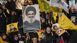 Funeral de Hassan Nasrallah en Beirut. 