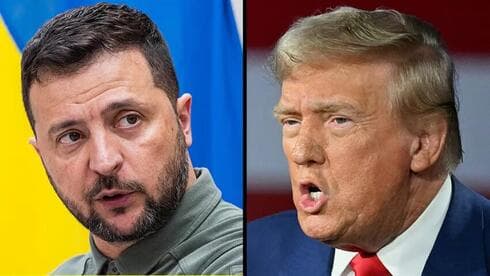 Los mandatarios de Ucrania y EE.UU., Volodimir Zelenski y Donald Trump. 