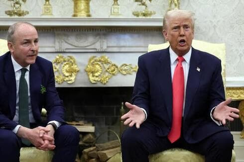 El presidente de EE.UU. junto al primer ministro irlandés. 