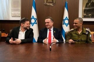 Bezalel Somotrich e Yisrael Katz, la semana pasada. 