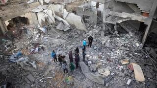 La destrucción en la Franja de Gaza después de los ataques nocturnos. 