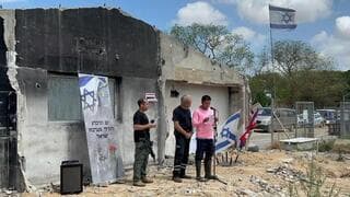 Evento conmemorativo del 7 de octubre en el kibutz Alumim, octubre de 2024. 