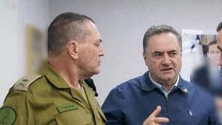 Eyal Zamir, jefe de las FDI, e Yisrael Katz, ministro de Defensa. 
