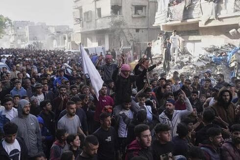 Manifestación opositora en Gaza. 
