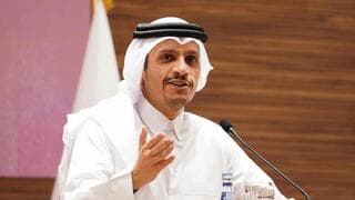 El primer ministro catarí, Mohammed bin Abdulrahman bin Jassim bin Jaber Al Thani.  