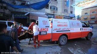 Ambulancia de la Media Luna Roja palestina. 