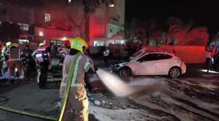 Escena posterior al bombardeo en Ashkelon