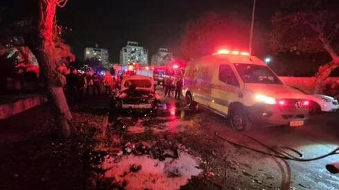 Escena posterior al bombardeo en Ashkelon. 