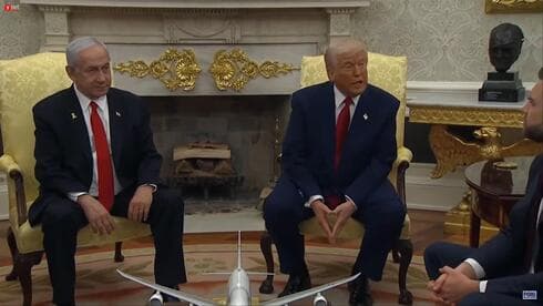 Benjamín Netanyahu y Donald Trump durante su reunión en Washington