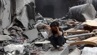 Hamás informó que ocho niños resultaron muertos en el bombardeo. 
