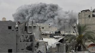 Explosión tras el bombardeo en Gaza