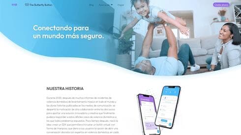 Página web en español de Butterfly Button. 