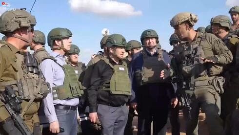 Netanyahu y Katz visitaron el norte de la Franja de Gaza. 