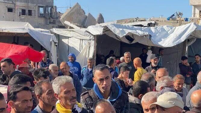 Protesta contra Hamás en Gaza. 