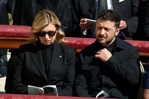El presidente ucraniano, Volodimir Zelenski, junto a su esposa Olena. 