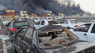 Daños causados por la onda expansiva de la explosión. 