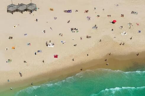 Una playa de Tel Aviv. 