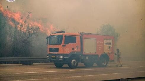 Bomberos luchan por apagar el fuego. 
