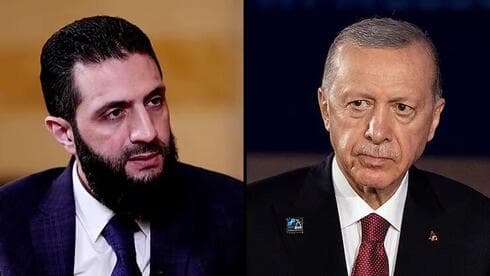 Al Sharaa, presidente de Siria, y Erdogan, presidente turco. 