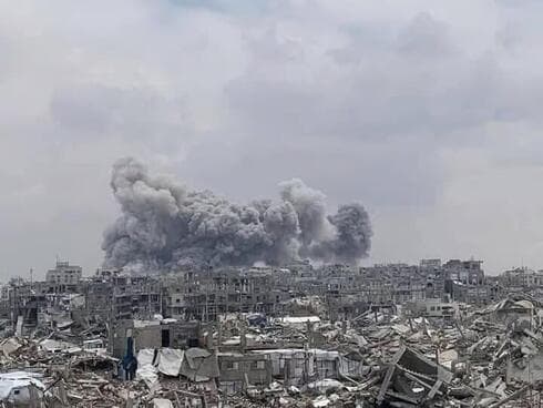 Ataque israelí en el norte de la Franja de Gaza. 