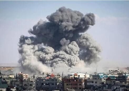 Ataque israelí en el norte de la Franja de Gaza. 