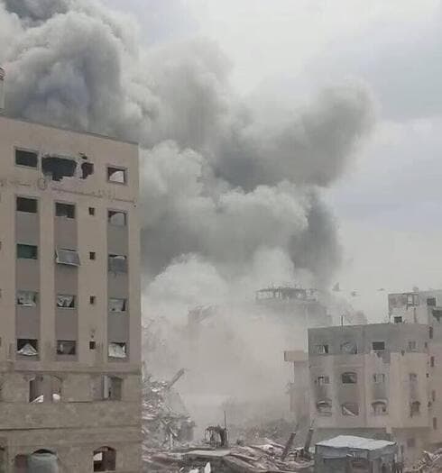 Ataque israelí en el norte de la Franja de Gaza. 