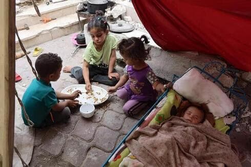 Niños palestinos en Gaza. 