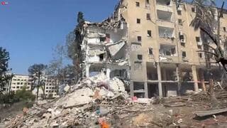 Daños provocados por la caída de misiles en Israel. 