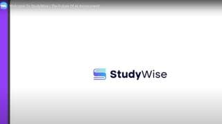 Presentación de StudyWise. (YouTube) Presentación de StudyWise.
