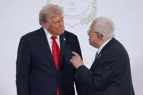 El presidente de EE.UU. junto al presidente de la Autoridad Palestina, Mahmoud Abbas. 