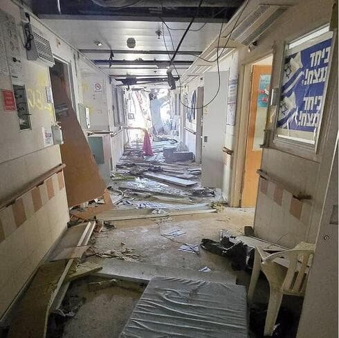 El departamento de rehabilitación resultó severamente destruido. (Meir Even Haim) El departamento de rehabilitación resultó severamente destruido.