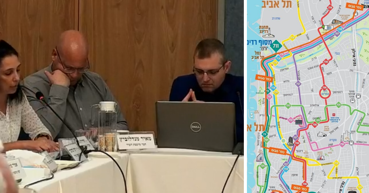 משמאל, יו"ר סיעת מר"צ עילאי הרסגור הנדין