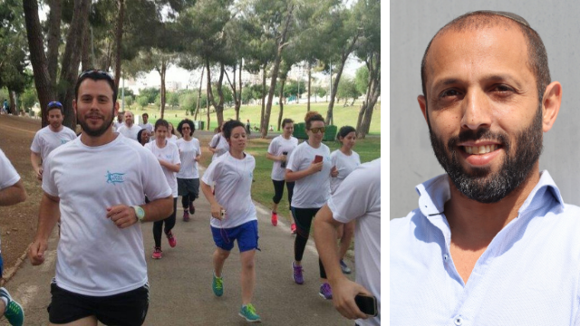 מימין: בועז יעקב ומירוץ "רצים לזכרם"