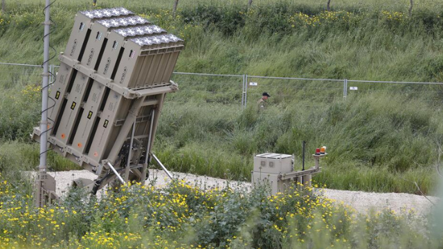 סוללת כיפת ברזל שהוצבה באזור