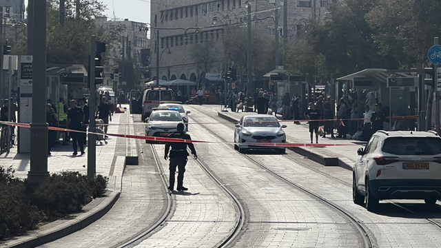 זירת התאונה ליד השוק
