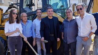 טקס הנחת אבן הפינה לבניין ברחוב סרלין