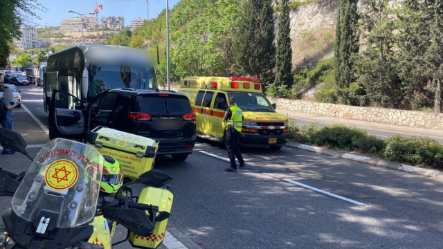 זירת התאונה ברחוב בית אלפא בקרית חיים