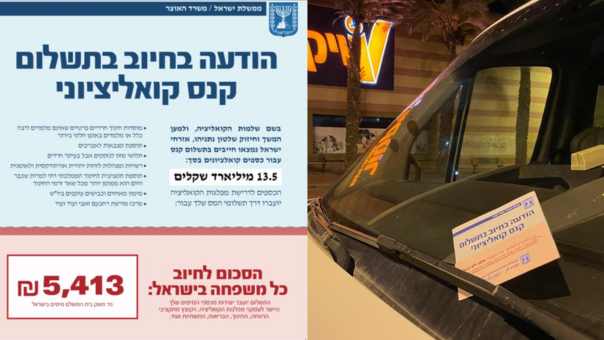 הקנסות שחולקו בעיר